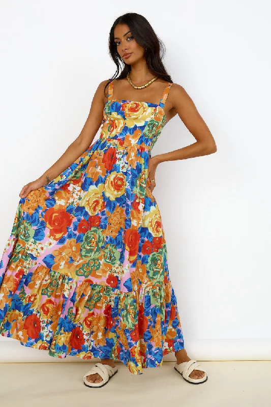 Your Shopping Wish, Our Discount Command!Secrets Below Maxi Dress Multi