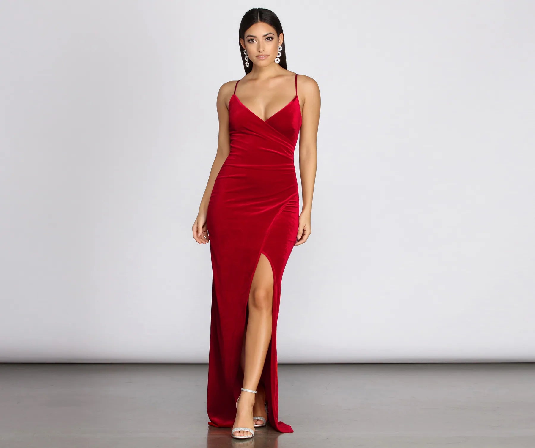 Every Deal is a Steal!Selma Velvet Wrap Dress