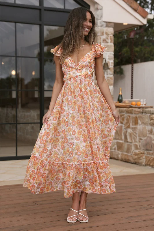 Your Favorite Items on Sale Now!Starting Over Maxi Dress Orange