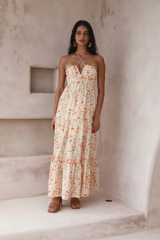 Your Exclusive Offer Awaits!Summer in Paradise Maxi Dress orange