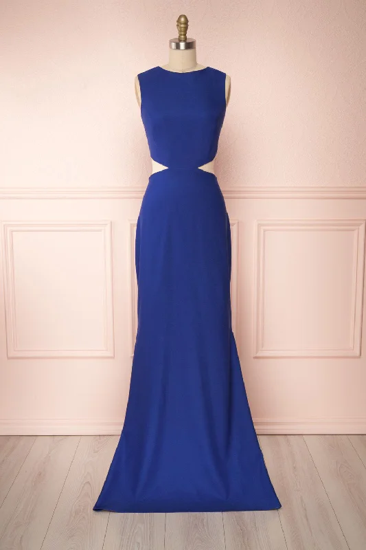 Bigger Savings, Better Shopping!Vallata Royal Blue | Fitted Mermaid Maxi Gown