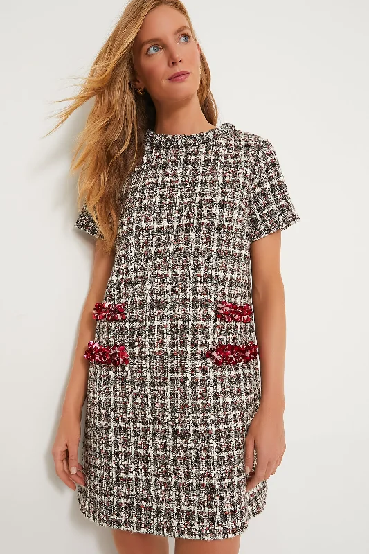 Get Ready to Save!Winterberry Sequin Tweed Jackie Dress