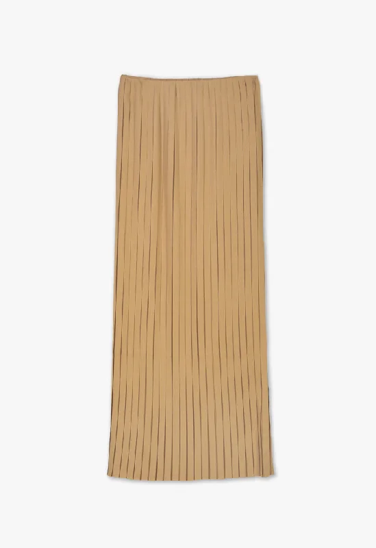 Stock Up and Save!Accordian Pleated Solid Maxi Skirt