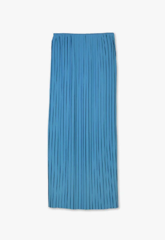 Upgrade for Less!Accordian Pleated Solid Maxi Skirt
