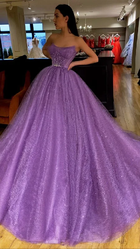 Enjoy Huge Discounts Now!2022 A-line lilac long prom dress ball gown    cg20855