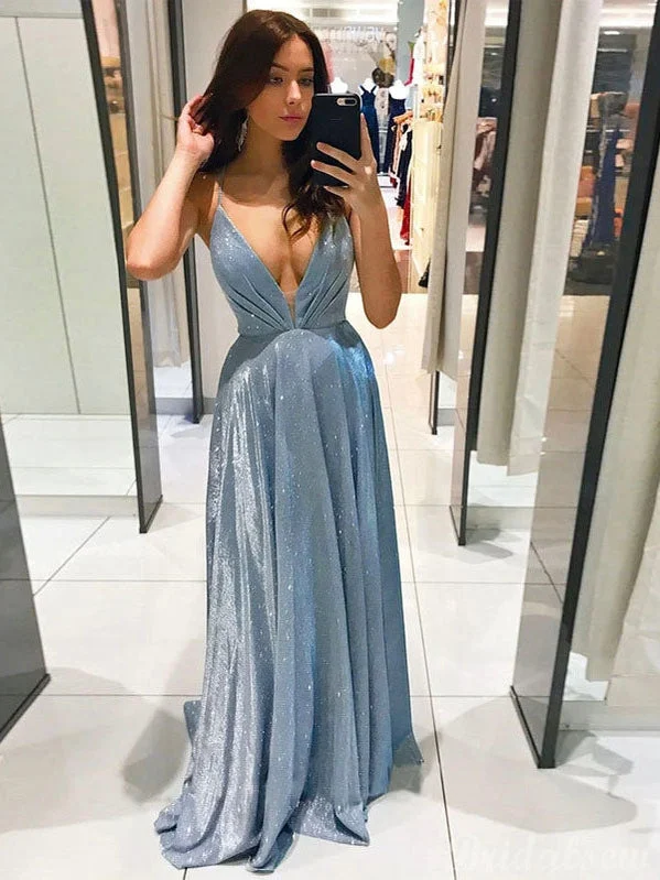 Limited Time Offer!A-line Blue Sequin Sparkly Spaghetti Straps Shinning Modest Evening Long Prom Dresses PD352 Limited Time Offer!A-line Blue Sequin Sparkly Spaghetti Straps Shinning Modest Evening Long Prom Dresses PD352