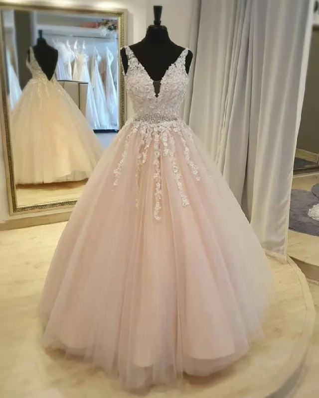 Mega Sale Happening Now!A-line pink tulle and lace appliques long prom dress formal dress cg20730 Mega Sale Happening Now!A-line pink tulle and lace appliques long prom dress formal dress cg20730