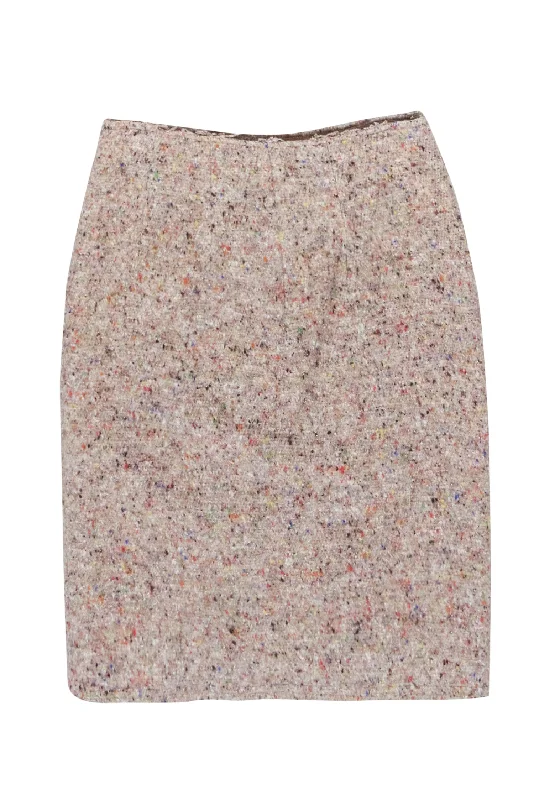 Get More for Less!Acne Studios - Beige Multicolor Tweed Pencil Skirt Sz 4