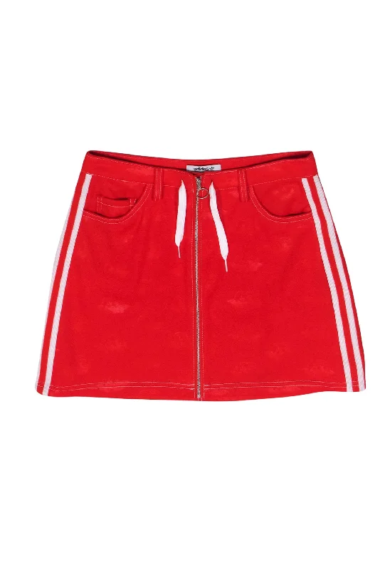Stock Up and Save!Adidas x Fiorucci - Red Angel Baby Jacquard Miniskirt w/ Embroidered Back Logos Sz M Stock Up and Save!Adidas x Fiorucci - Red Angel Baby Jacquard Miniskirt w/ Embroidered Back Logos Sz M