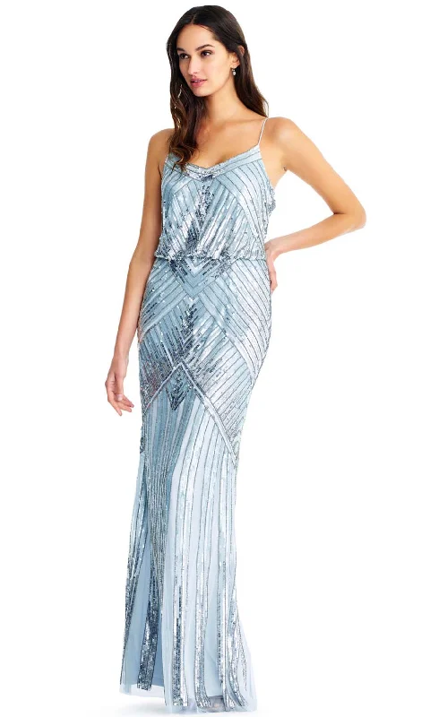 Limited Stock Available!Aidan Mattox - Blouson V Neck Sheath Dress MD1E203800 - 1 pc Cloud Blue In Size 12 Available Limited Stock Available!Aidan Mattox - Blouson V Neck Sheath Dress MD1E203800 - 1 pc Cloud Blue In Size 12 Available