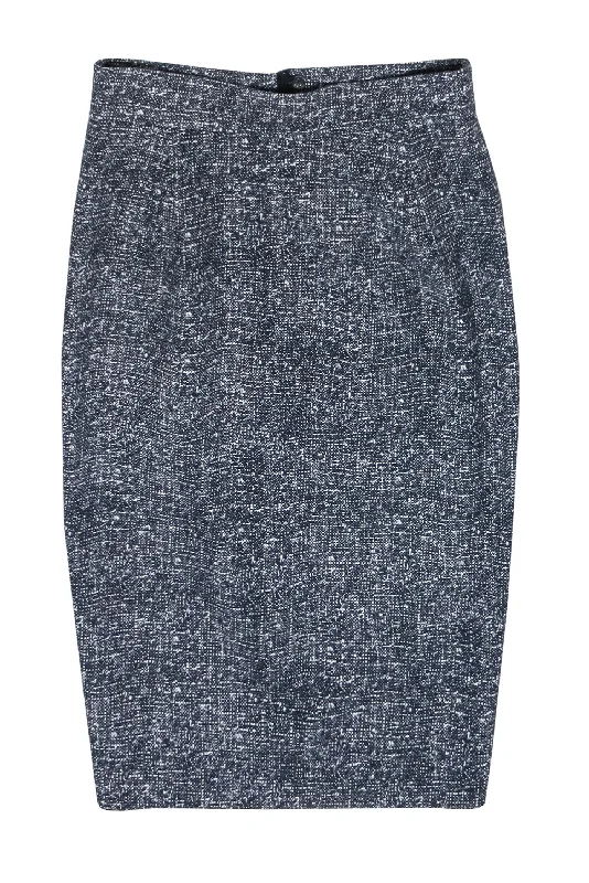 Instant Savings Await!Akris Punto - Navy & White Speckled Pencil Skirt Sz 6