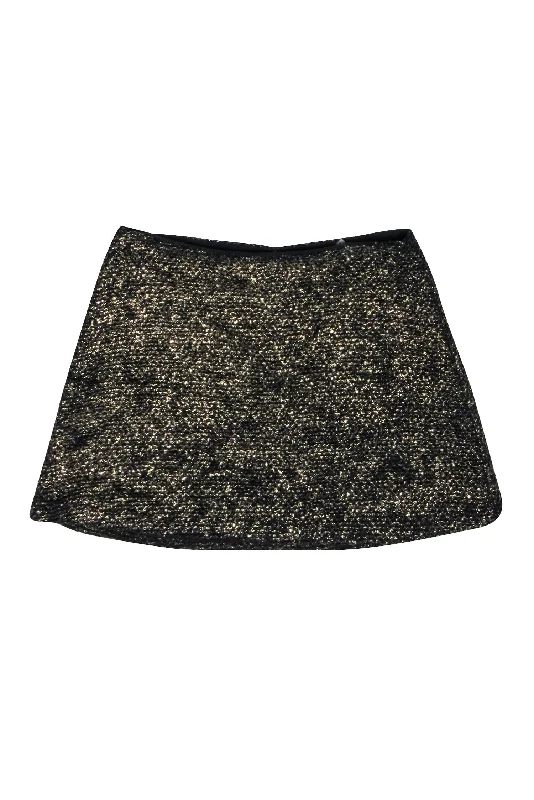 Find Your Perfect Deal Today!Alice & Olivia - Black w/ Metallic Gold Textured Skirt Sz 0 Find Your Perfect Deal Today!Alice & Olivia - Black w/ Metallic Gold Textured Skirt Sz 0