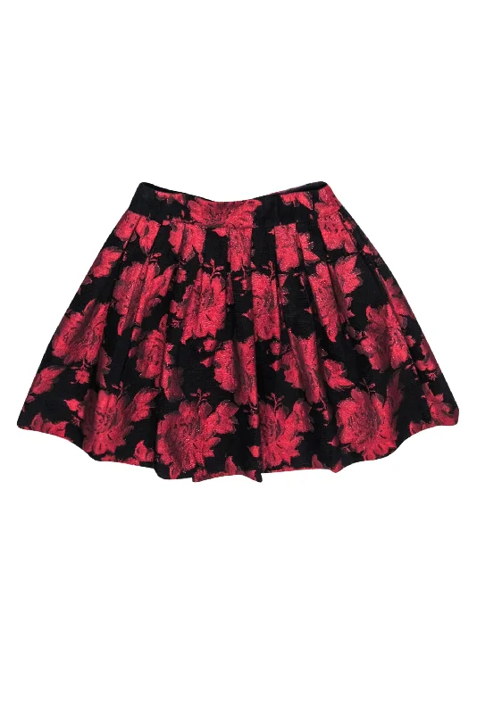 Sale Alert – Get Ready to Shop!Alice & Olivia - Red & Black Shimmer Rose Brocade Mini Skirt Sz 2 Sale Alert – Get Ready to Shop!Alice & Olivia - Red & Black Shimmer Rose Brocade Mini Skirt Sz 2