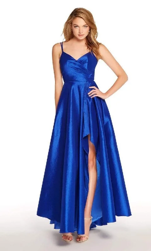 Shop Before It’s Gone!Alyce Paris - Surplice Bodice Taffeta High Slit A-Line Gown 60094 Shop Before It’s Gone!Alyce Paris - Surplice Bodice Taffeta High Slit A-Line Gown 60094