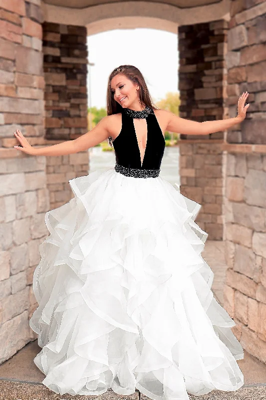 Every Deal is a Steal!Black Velvet Beaded Prom Dress Layers Horsehair Skirt
