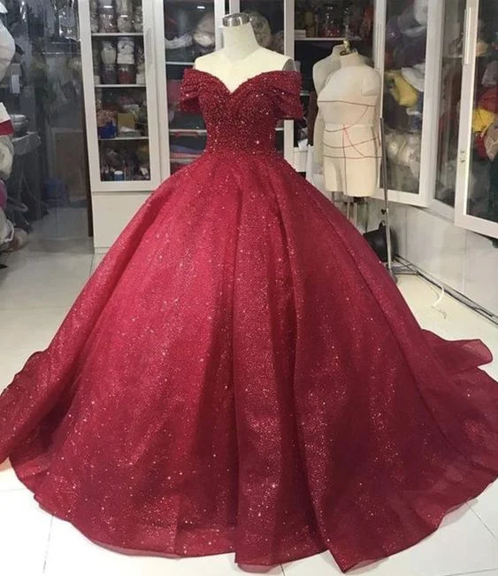 Price Drops You’ll Love!Burgundy A line long ball gown dress off shoulder evening prom dress cg20796 Price Drops You’ll Love!Burgundy A line long ball gown dress off shoulder evening prom dress cg20796