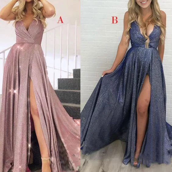 Get More for Less!Charming A-line Side Slit Sequin Sparkly Long Shining Gorgeous prom Dresses     cg20860
