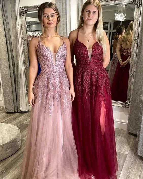 Shop Before It’s Gone!Charming A Line V Neck Spaghetti Straps Blush Lace Prom Dresses, Party Dresses cg20872 Shop Before It’s Gone!Charming A Line V Neck Spaghetti Straps Blush Lace Prom Dresses, Party Dresses cg20872