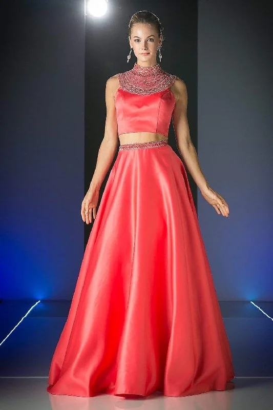 The Sale You’ve Been Waiting For!Cinderella Divine - Beaded High Neck Two Piece Evening Gown The Sale You’ve Been Waiting For!Cinderella Divine - Beaded High Neck Two Piece Evening Gown