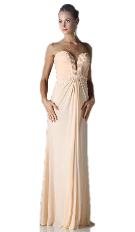 Save More with Every Purchase!Cinderella Divine - Pleated Plunging Sweetheart Sheath Dress Save More with Every Purchase!Cinderella Divine - Pleated Plunging Sweetheart Sheath Dress
