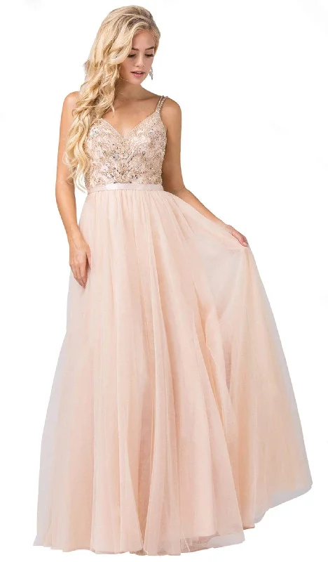 Time to Snag a Bargain!Dancing Queen - Beaded Bodice Tulle A-Line Gown 2519