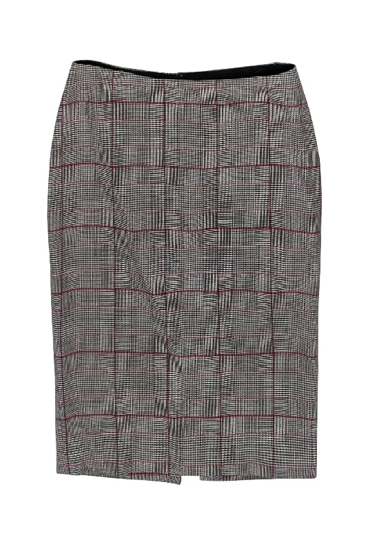 Hurry! While Supplies Last!Dolce & Gabbana - Beige, Black, Red Plaid Pencil Skirt Sz 2 Hurry! While Supplies Last!Dolce & Gabbana - Beige, Black, Red Plaid Pencil Skirt Sz 2