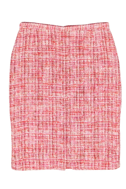 Snag the Best Prices Now!Dolce & Gabbana - Red, Pink, & Cream Tweed Pencil Skirt Sz 8 Snag the Best Prices Now!Dolce & Gabbana - Red, Pink, & Cream Tweed Pencil Skirt Sz 8