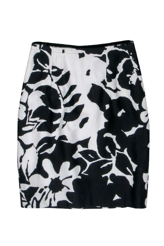 Flash Deals – Act Quickly!Elie Tahari - White & Black Floral Print Pencil Skirt Sz 4 Flash Deals – Act Quickly!Elie Tahari - White & Black Floral Print Pencil Skirt Sz 4