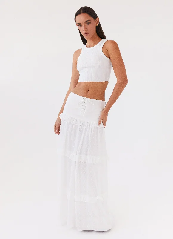 Incredible Savings Inside!Esmeralda Maxi Skirt - White
