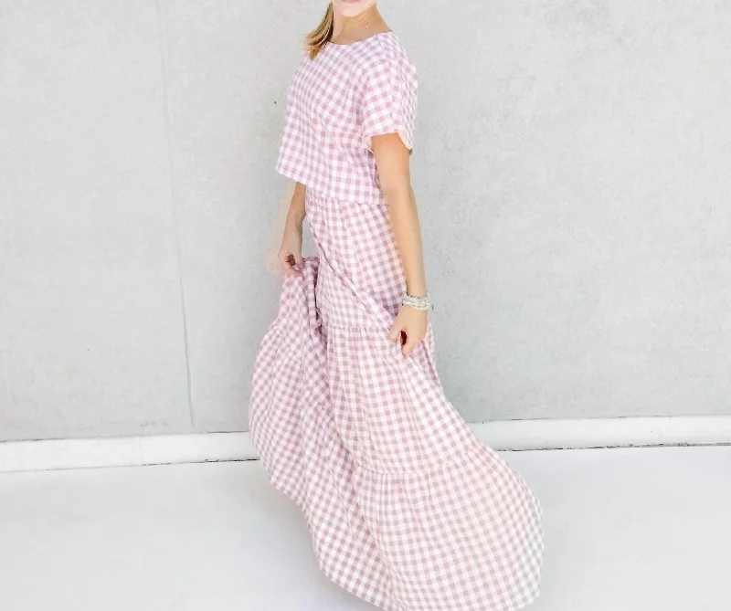 Shop Now and Save!Gingham Set In Pink And White