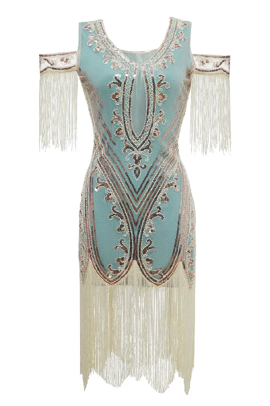 Your Shopping Wish, Our Discount Command!Green Sheath Off the Shoulder Sequins 1920s Dress With Tassels Your Shopping Wish, Our Discount Command!Green Sheath Off the Shoulder Sequins 1920s Dress With Tassels