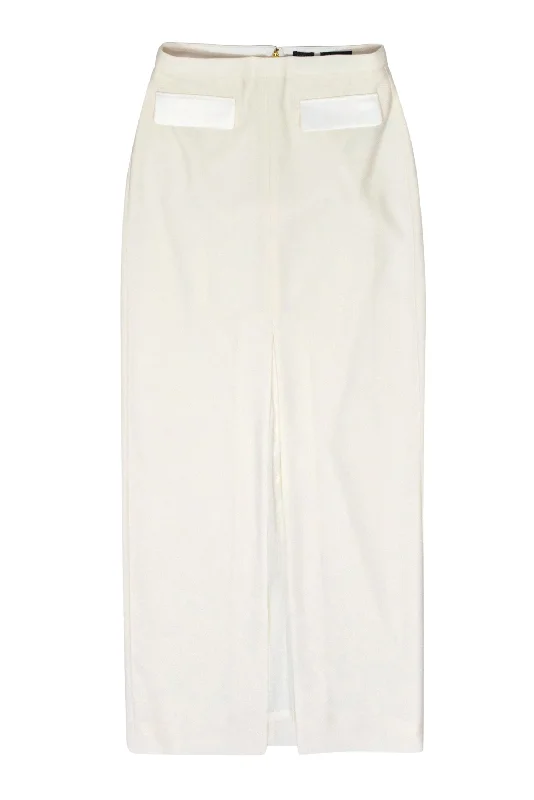 Your Wallet Will Thank You!J.Crew Collection - Ivory Wool Maxi Skirt w/ Slit Sz 4
