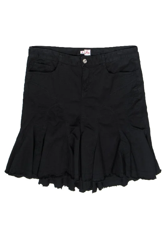 Get More, Spend Less – Shop Now!Joie - Black Vintage Cotton Pleated Miniskirt w/ Frayed Hem Sz 8 Get More, Spend Less – Shop Now!Joie - Black Vintage Cotton Pleated Miniskirt w/ Frayed Hem Sz 8