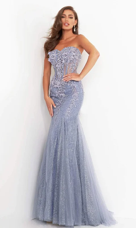 Must-Have Deals Inside!Jovani - Strapless Corset Ornate Mermaid 3623SC - 1 pc Grey/Purple In Size 6 Available Must-Have Deals Inside!Jovani - Strapless Corset Ornate Mermaid 3623SC - 1 pc Grey/Purple In Size 6 Available