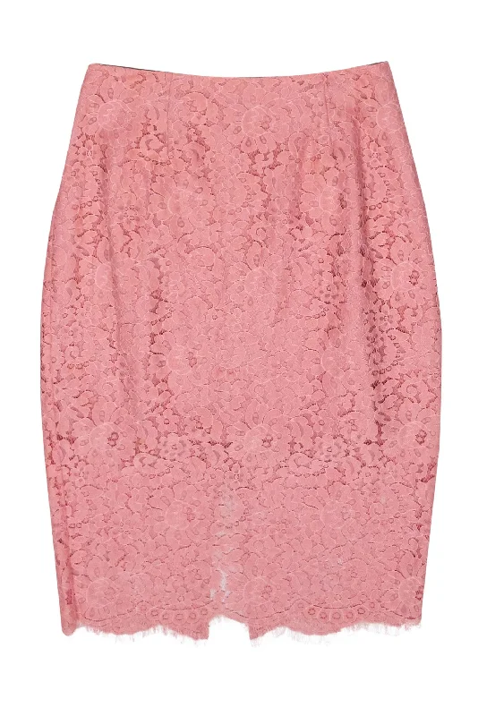 Find Your Perfect Deal Today!Keepsake - Pink Floral Lace Pencil Skirt Sz M