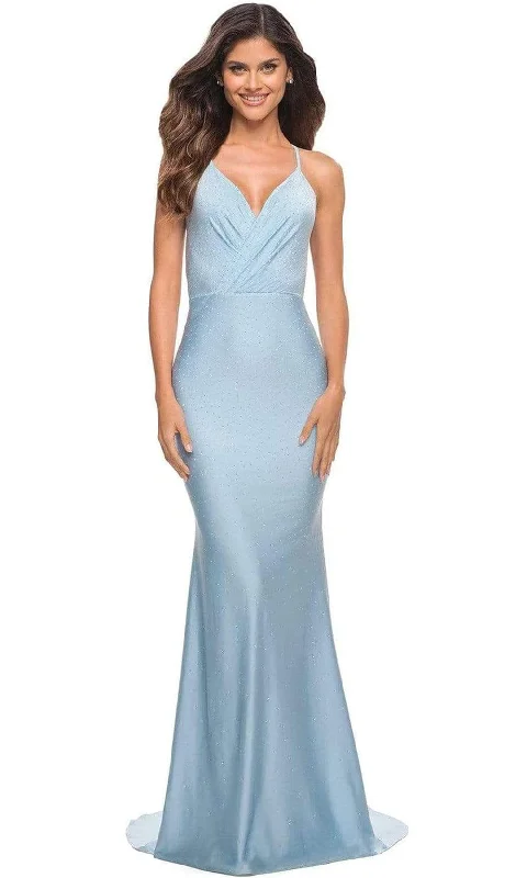 Act Fast – Limited Time Savings!La Femme - 30463 Wrap Style Pastel Gown
