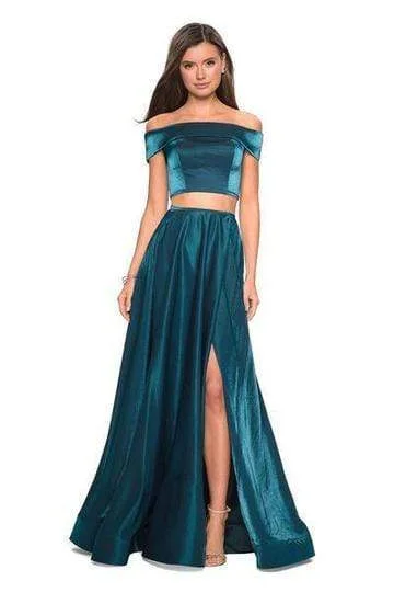 Your Discount is Waiting!La Femme - Off Shoulder Fitted Fold-Over A-Line Dress 26919SC Your Discount is Waiting!La Femme - Off Shoulder Fitted Fold-Over A-Line Dress 26919SC
