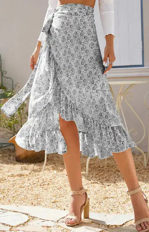 Buy One, Get One Free!Ladies Casual Fashion Printed Irregular Skirt