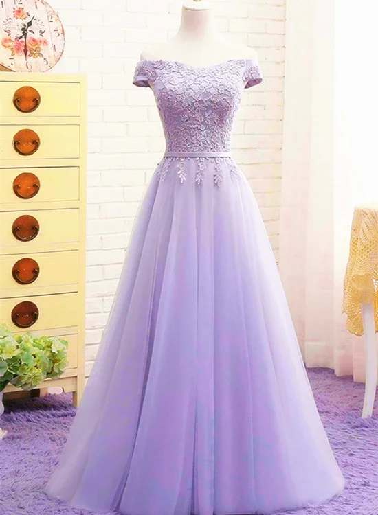 Time to Save Big!Light Purple Sweetheart Lace Applique Off Shoulder Prom Dress cg20880 Time to Save Big!Light Purple Sweetheart Lace Applique Off Shoulder Prom Dress cg20880
