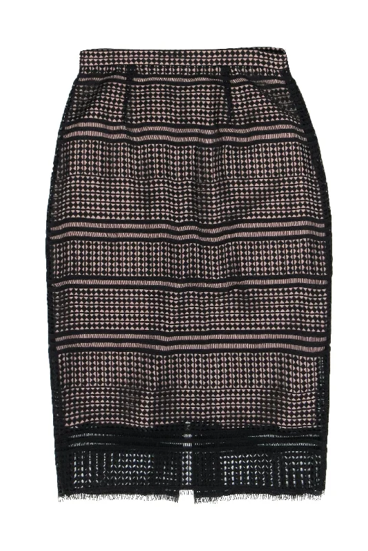 Today’s Deals, Tomorrow’s Regrets!L.K. Bennett - Black Geometric Eyelet Lace Pencil Skirt Sz 6 Today’s Deals, Tomorrow’s Regrets!L.K. Bennett - Black Geometric Eyelet Lace Pencil Skirt Sz 6