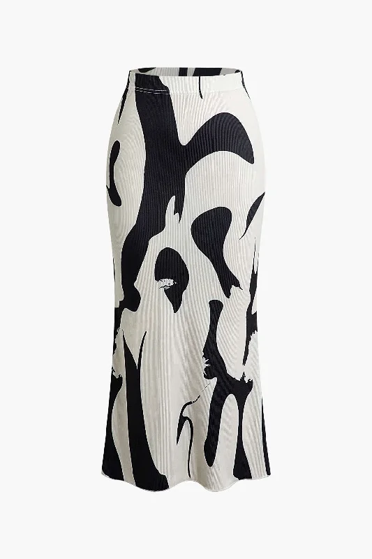 Time to Snag a Bargain!Contrast High Waist Midi Skirt