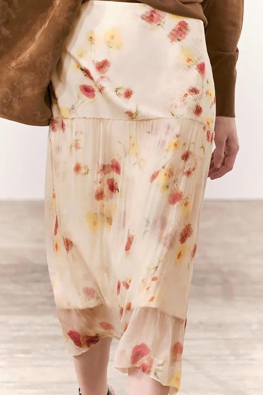 Huge Price Cuts Await!Floral Print Midi Skirt