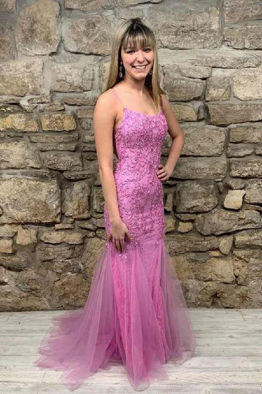 Get Ready to Save!Mermaid Backless Purple Lace Long Prom Dress, Mermaid Purple Formal Dress, Purple Lace Evening Dress cg20838 Get Ready to Save!Mermaid Backless Purple Lace Long Prom Dress, Mermaid Purple Formal Dress, Purple Lace Evening Dress cg20838