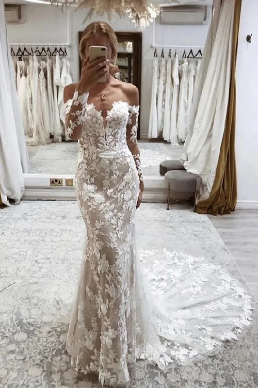 Unbeatable Prices!Mermaid lace long sleeve prom dress evening dress    cg20818