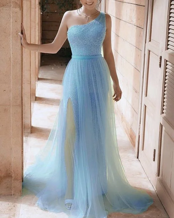 Don’t Wait – Shop Today!Mermaid One Shoulder Sparkly Prom Dresses   cg20751