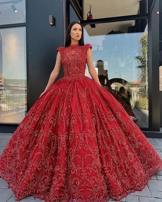 Get the Best for Less!Modest Ball Gown Tulle Prom Eevning Dresses    cg20749