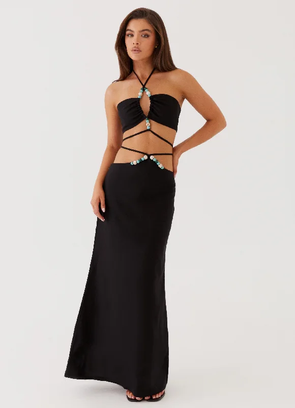 Great Deals, Just for You!Neveah Beaded Maxi Skirt - Black