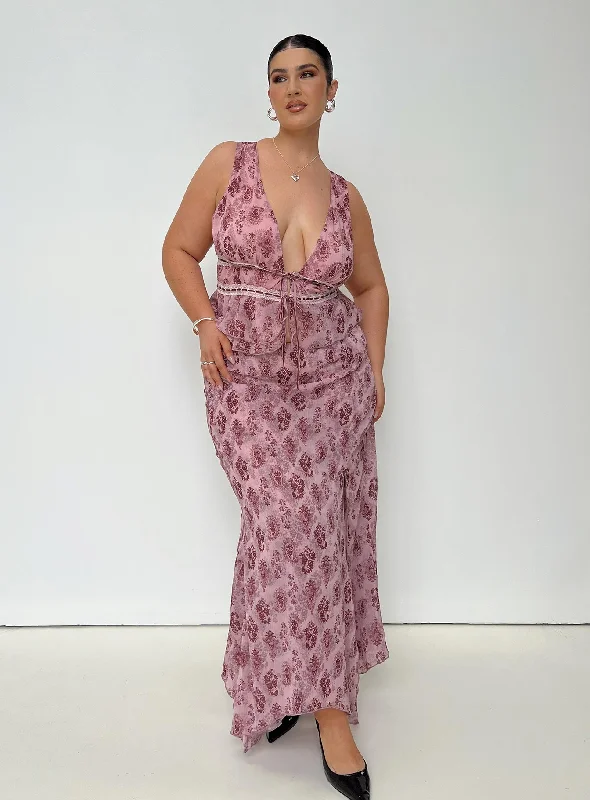 Grab Yours Before It’s Too Late!Nikolise Maxi Skirt Purple Curve