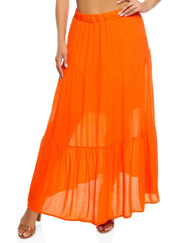 Flash Sale – Act Fast!Haute Monde Gauze Knit Tiered Maxi Skirt