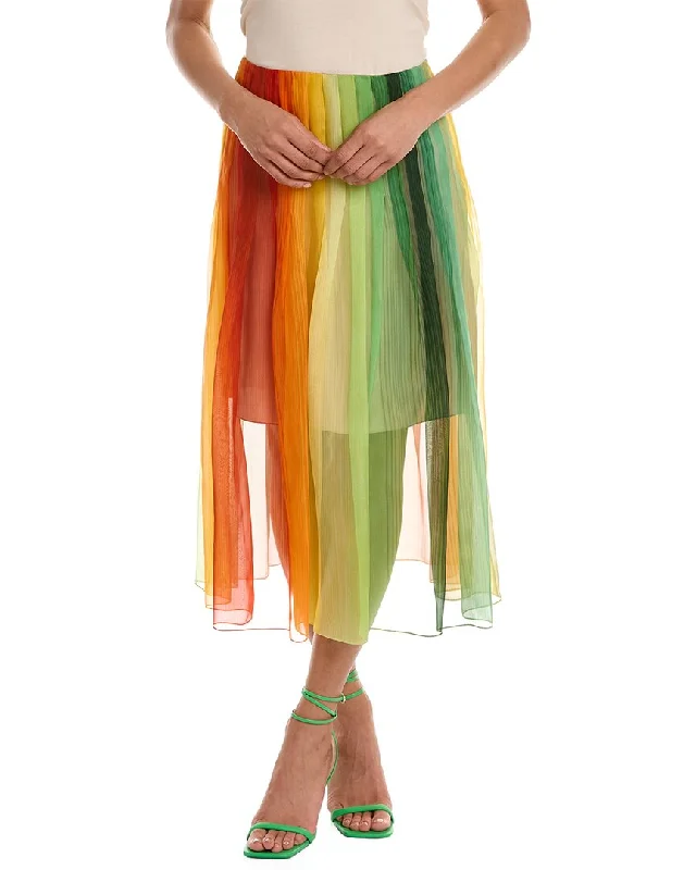 Your Discount is Waiting!Oscar de la Renta Degrade Chiffon Skirt